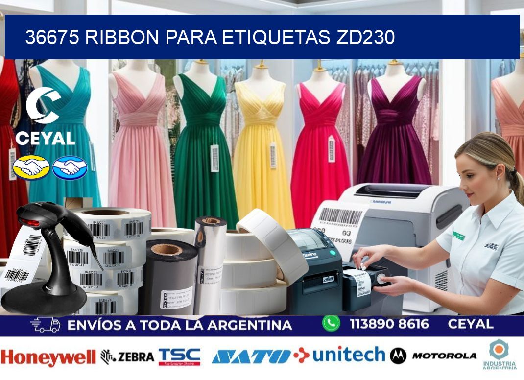 36675 ribbon para etiquetas zd230