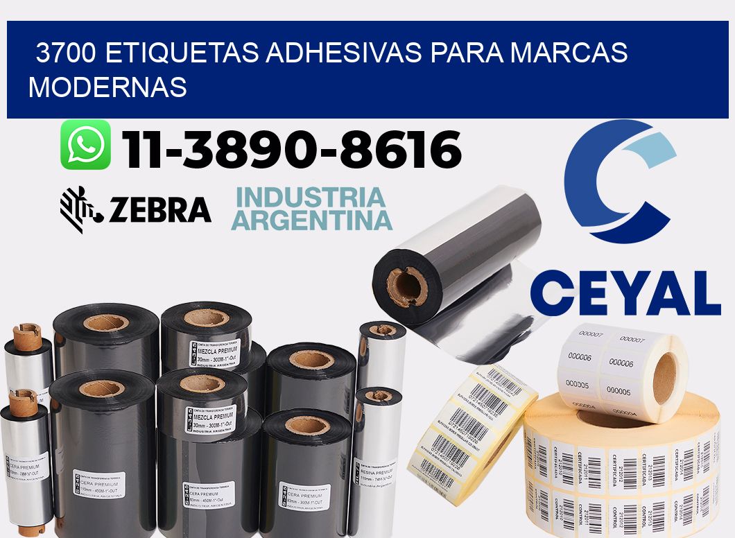 3700 Etiquetas adhesivas para marcas modernas