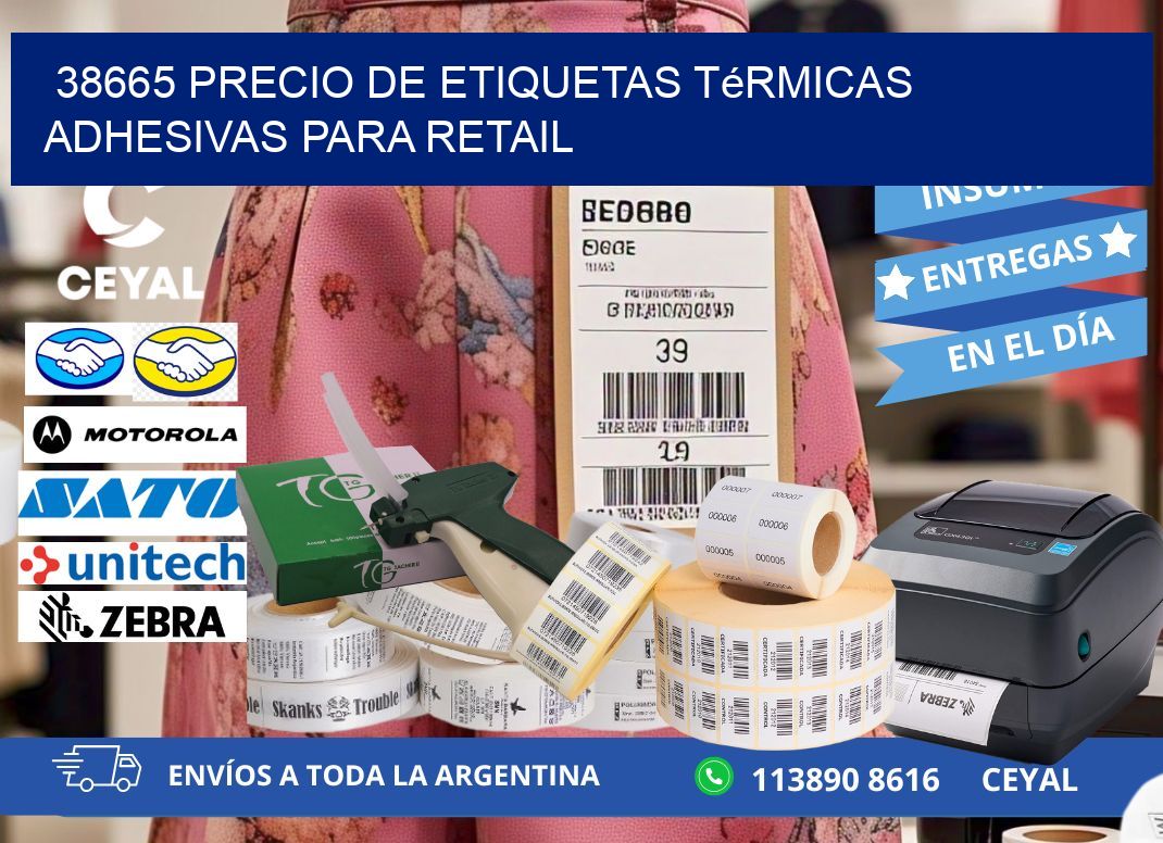 38665 precio de etiquetas térmicas adhesivas para retail