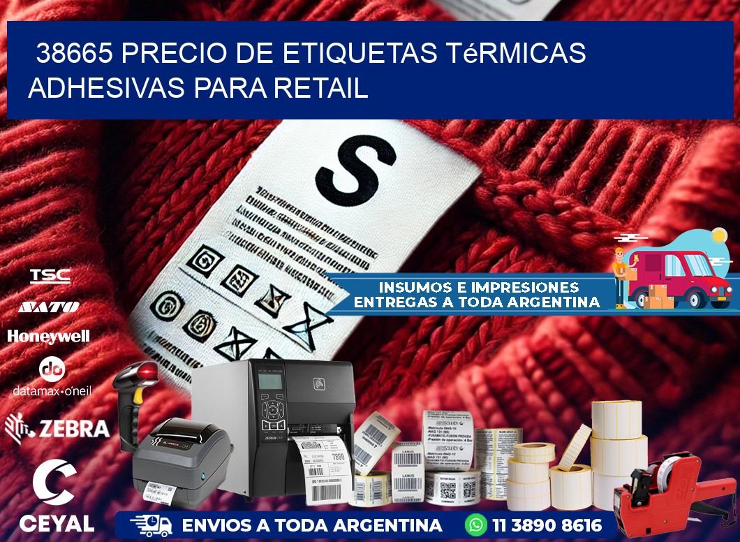 38665 precio de etiquetas térmicas adhesivas para retail