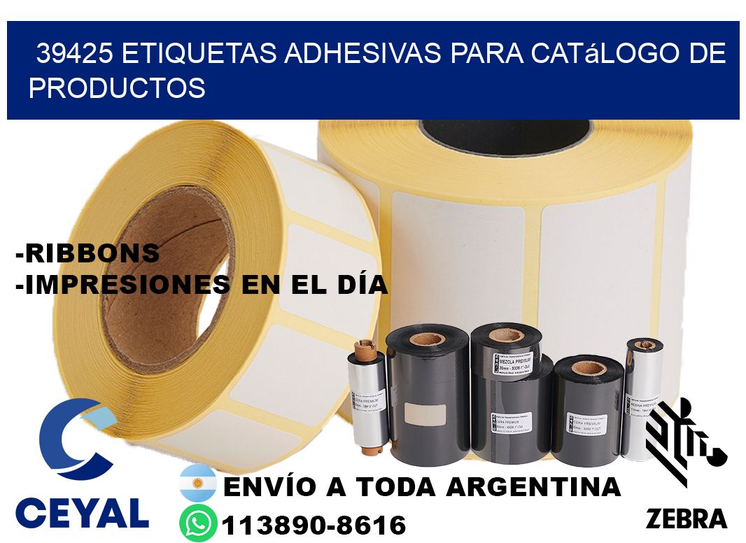 39425 etiquetas adhesivas para catálogo de productos