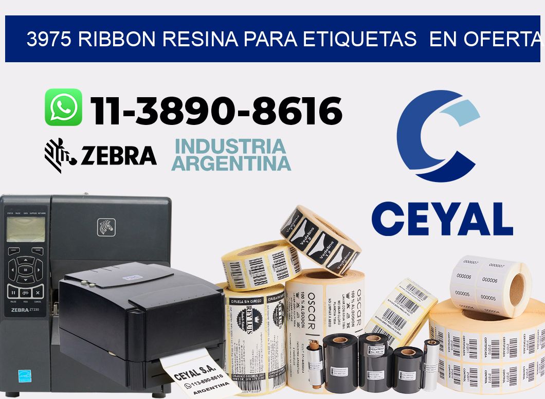 3975 ribbon resina para etiquetas en oferta