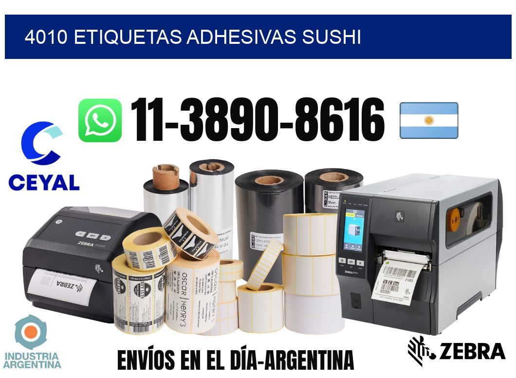 4010 etiquetas adhesivas sushi