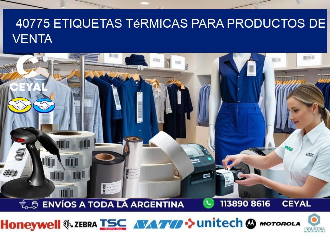 40775 etiquetas térmicas para productos de venta
