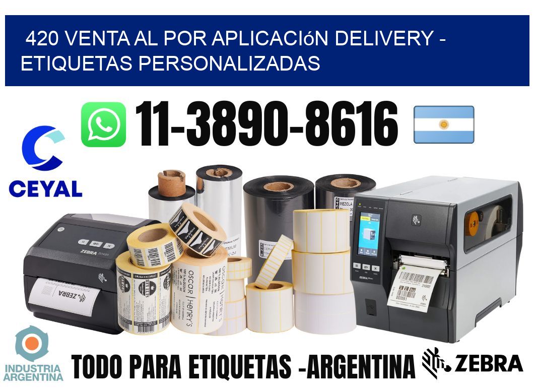 420 Venta al Por Aplicación delivery - Etiquetas Personalizadas