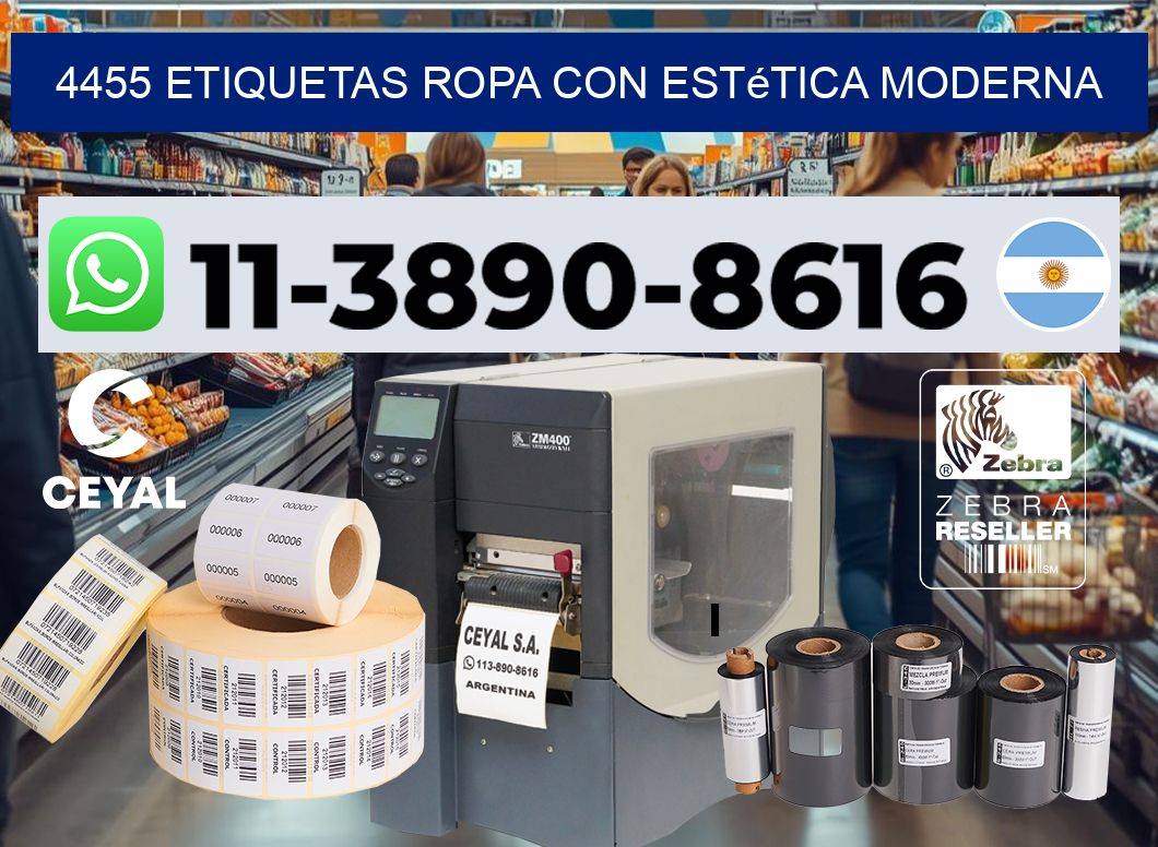 4455 Etiquetas ropa con estética moderna
