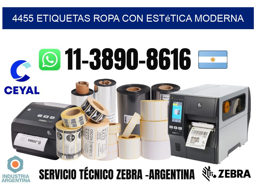 4455 Etiquetas ropa con estética moderna