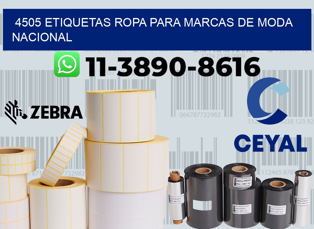 4505 Etiquetas ropa para marcas de moda nacional
