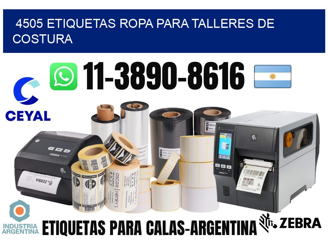 4505 Etiquetas ropa para talleres de costura