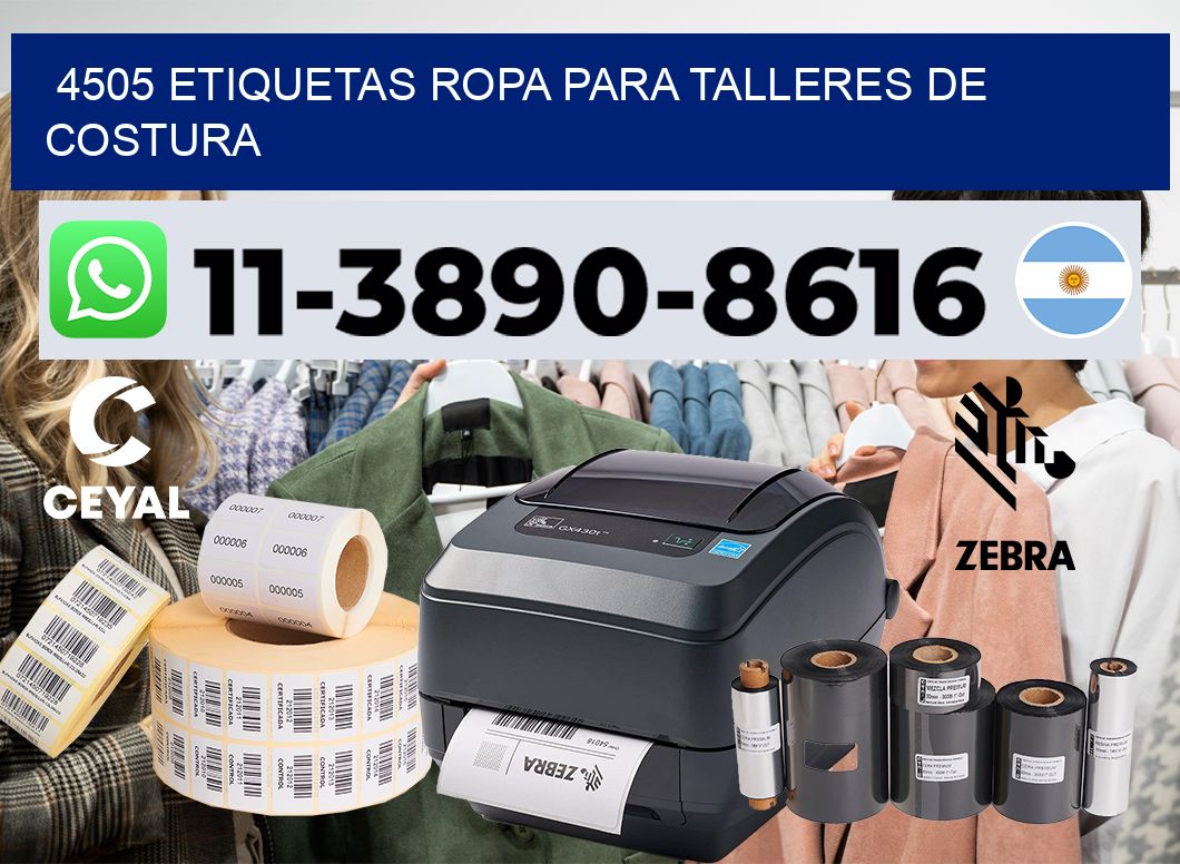 4505 Etiquetas ropa para talleres de costura