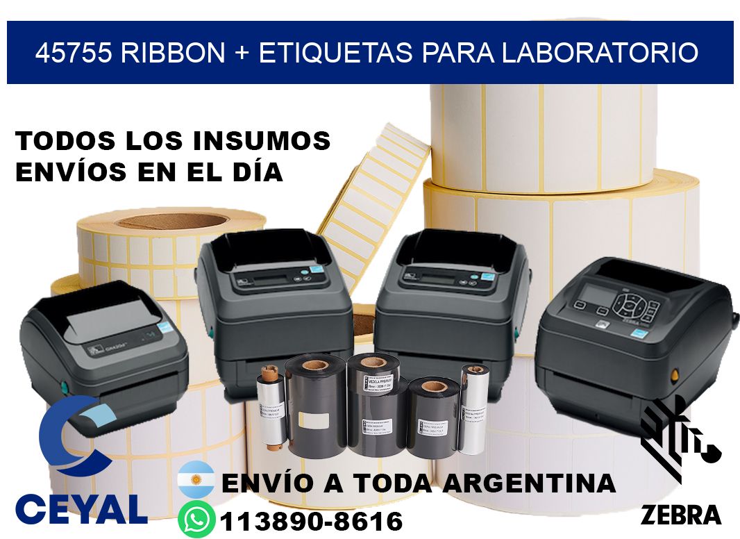 45755 ribbon + etiquetas para laboratorio