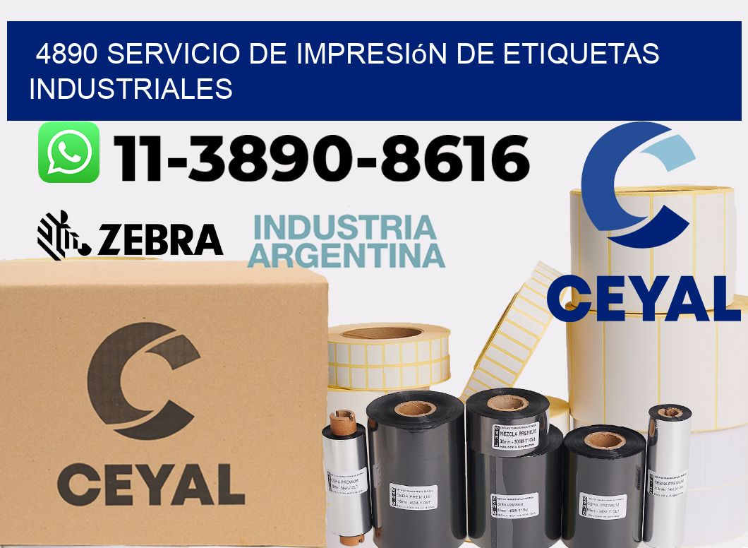 4890 Servicio de impresión de etiquetas industriales