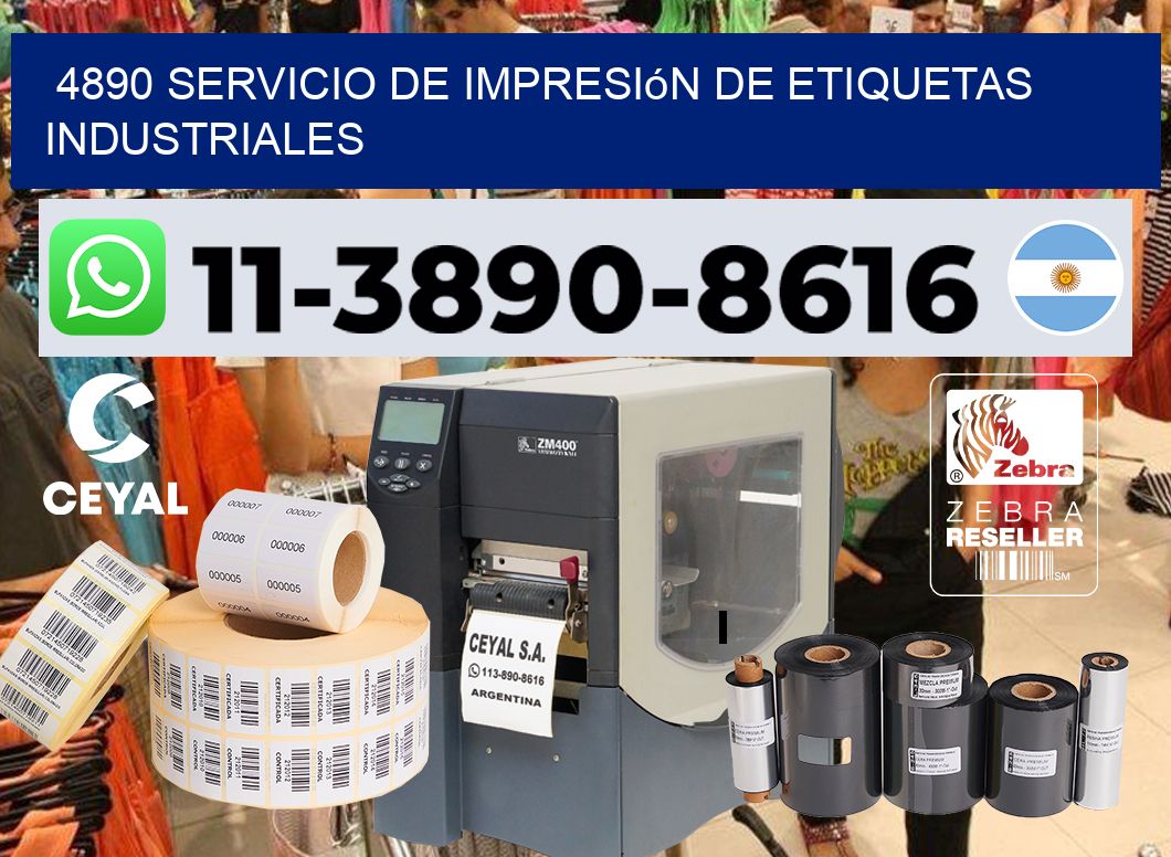 4890 Servicio de impresión de etiquetas industriales