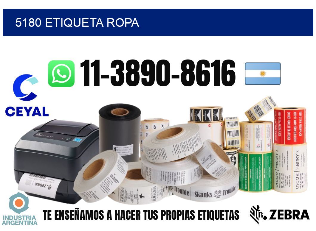 5180 etiqueta ropa