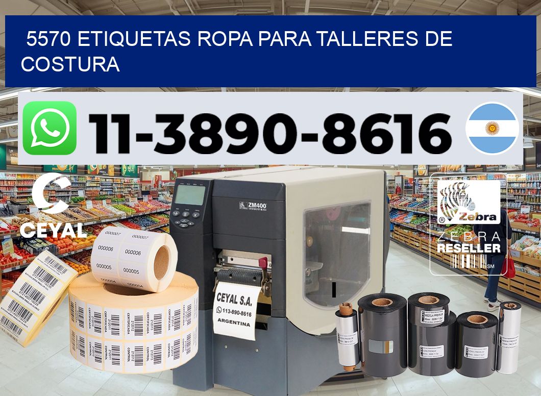 5570 Etiquetas ropa para talleres de costura