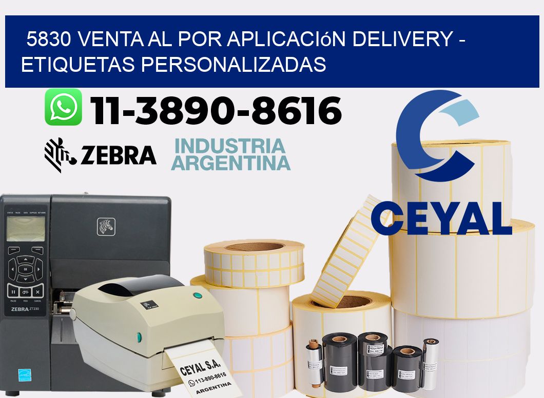 5830 Venta al Por Aplicación delivery - Etiquetas Personalizadas