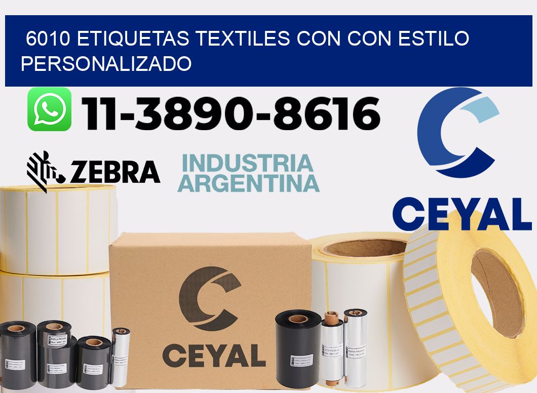 6010 Etiquetas textiles con con estilo personalizado