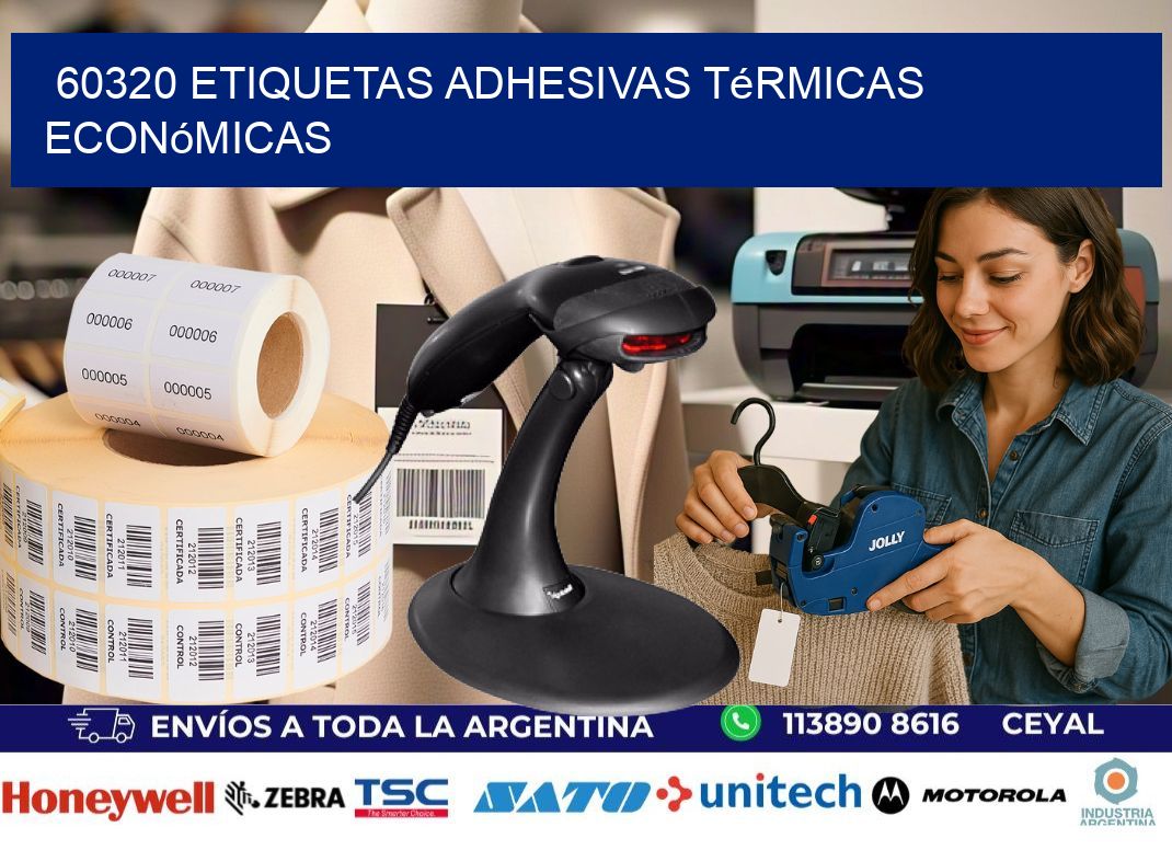 60320 etiquetas adhesivas térmicas económicas