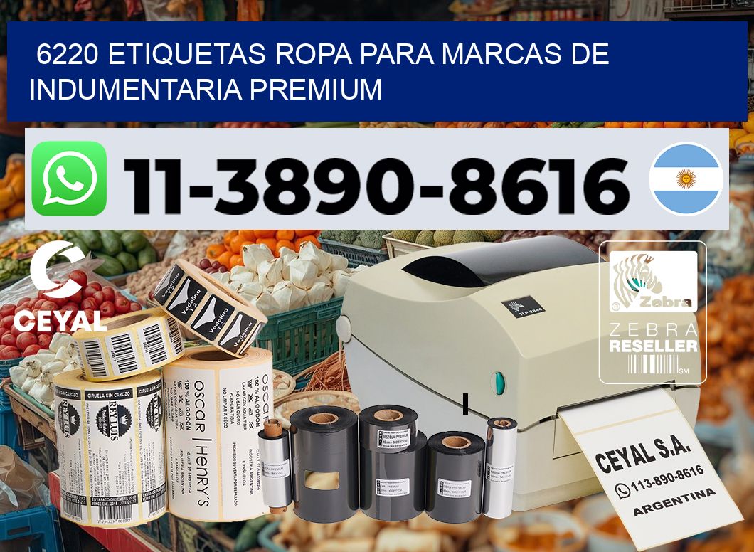 6220 Etiquetas ropa para marcas de indumentaria premium