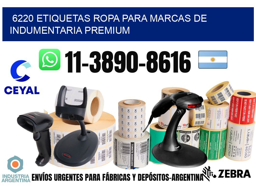 6220 Etiquetas ropa para marcas de indumentaria premium