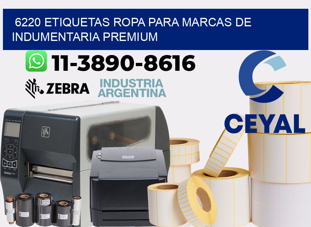 6220 Etiquetas ropa para marcas de indumentaria premium