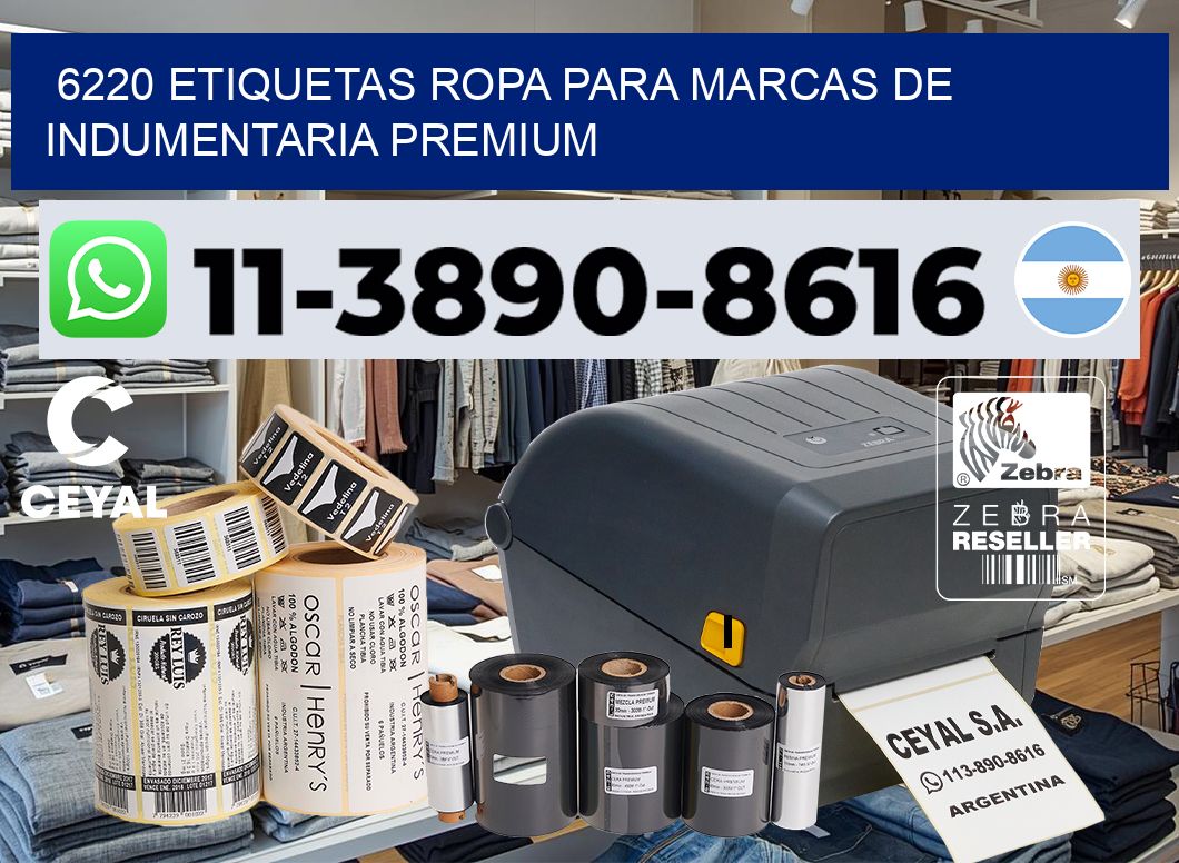 6220 Etiquetas ropa para marcas de indumentaria premium