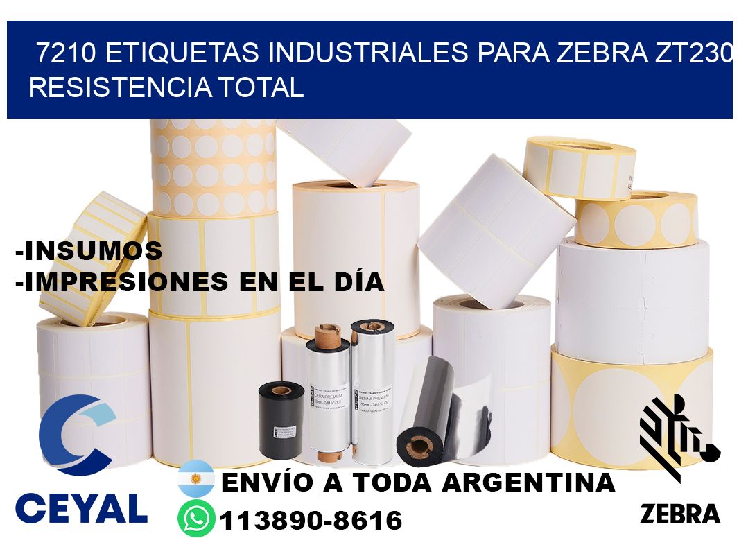 7210 etiquetas industriales para zebra zt230 resistencia total