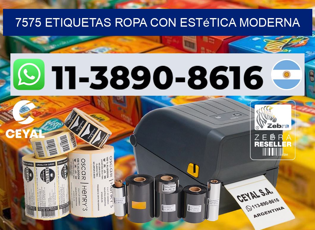7575 Etiquetas ropa con estética moderna