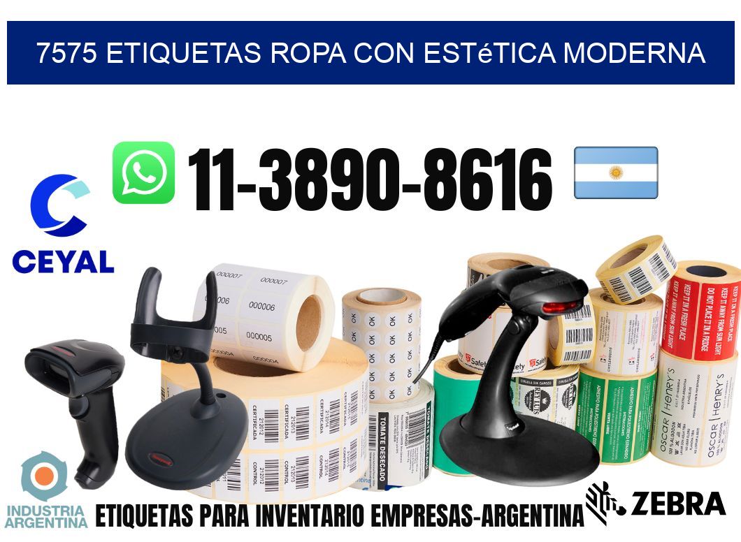7575 Etiquetas ropa con estética moderna
