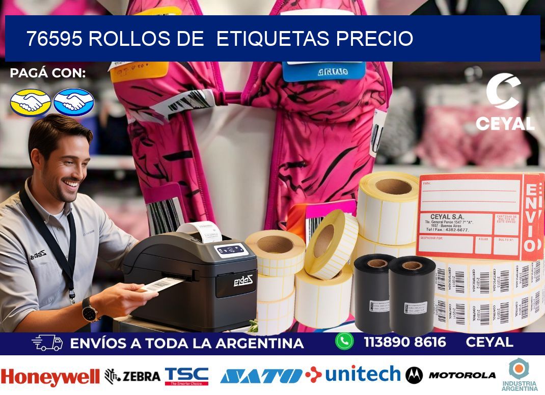 76595 rollos de etiquetas precio