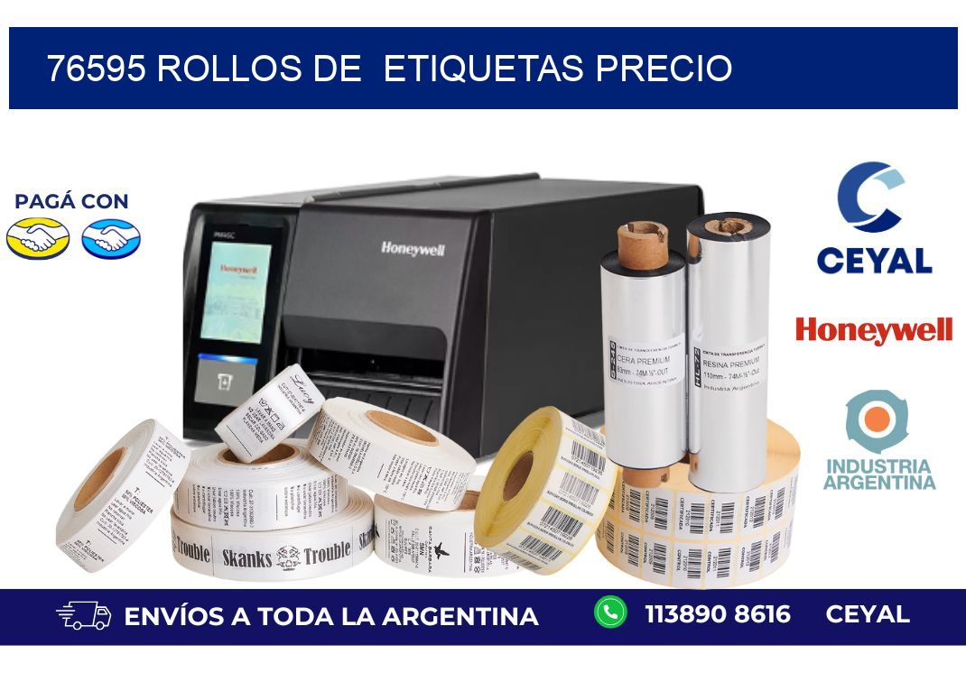 76595 rollos de etiquetas precio