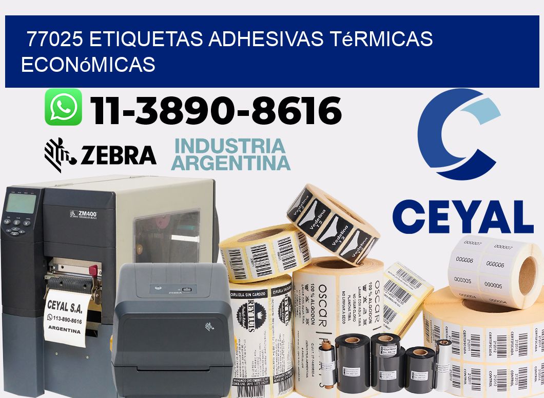 77025 etiquetas adhesivas térmicas económicas