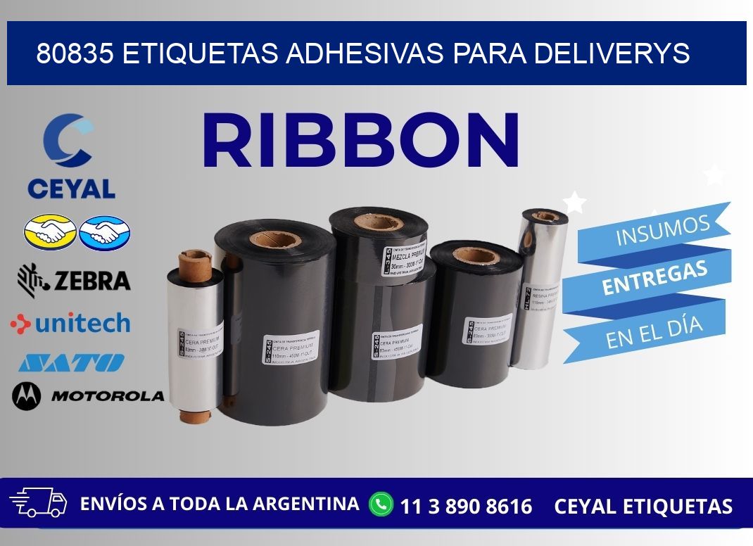 80835 etiquetas adhesivas para deliverys