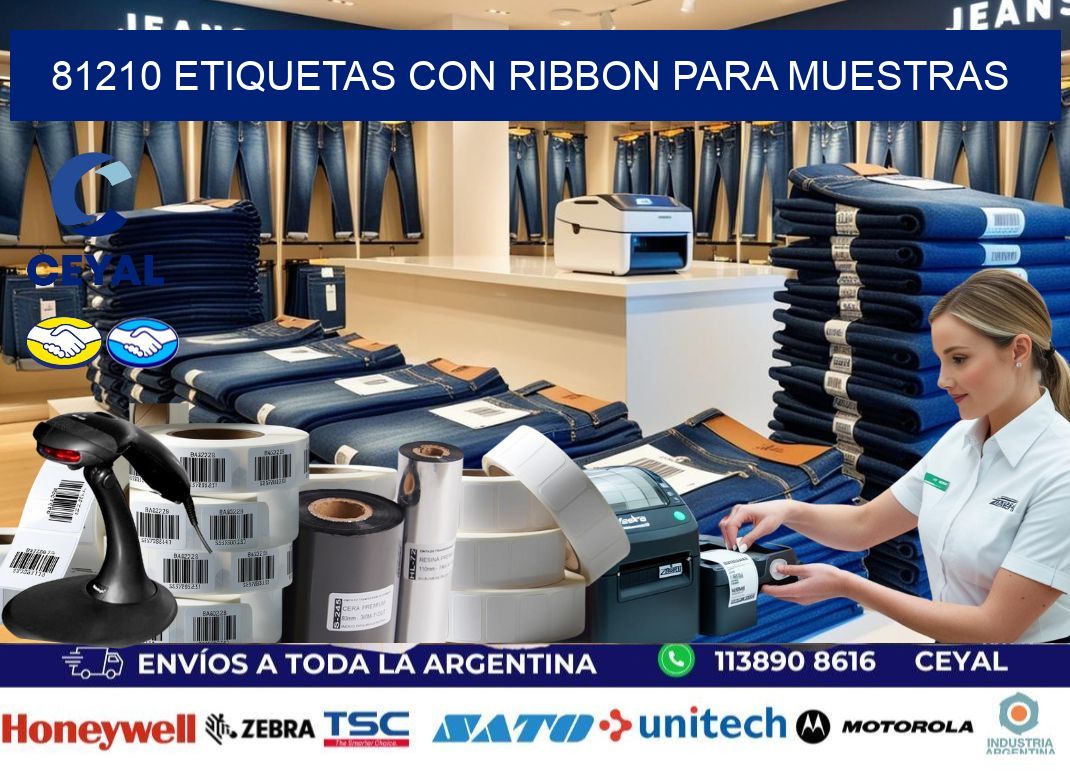 81210 etiquetas con ribbon para muestras