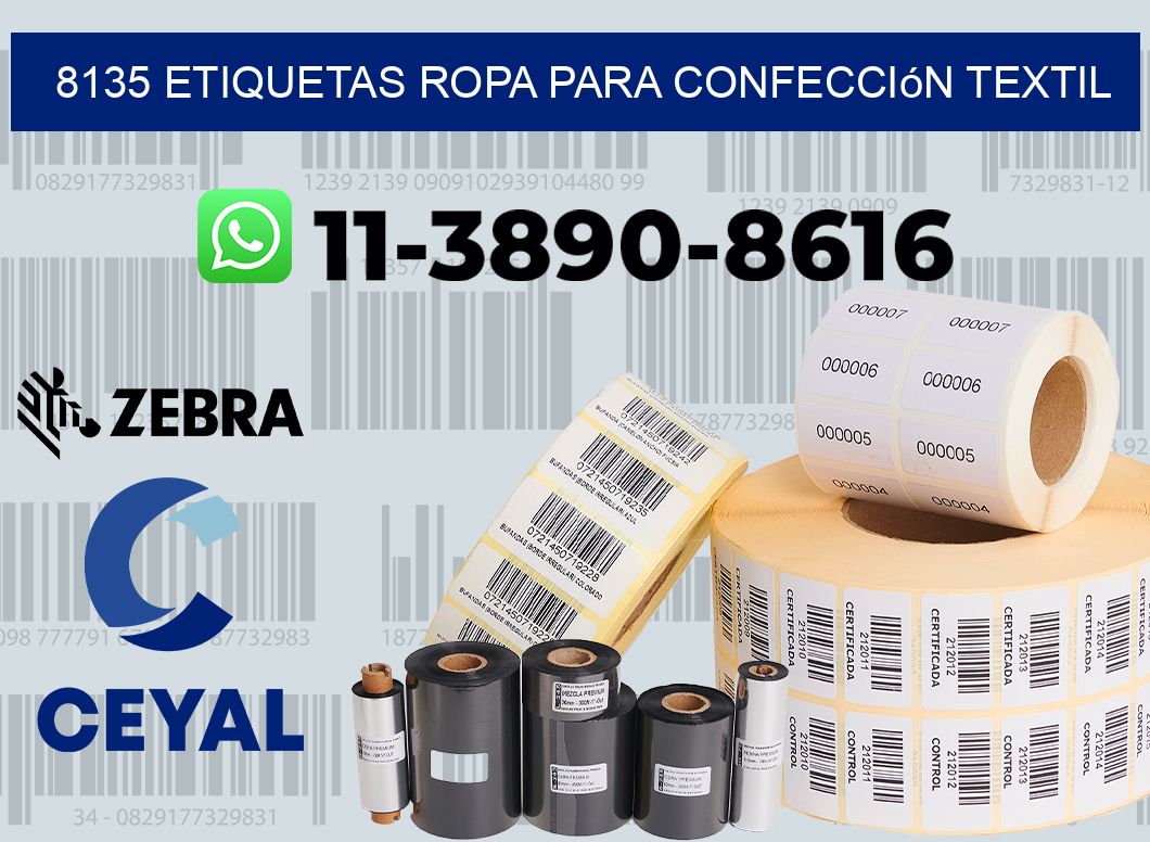 8135 Etiquetas ropa para confección textil