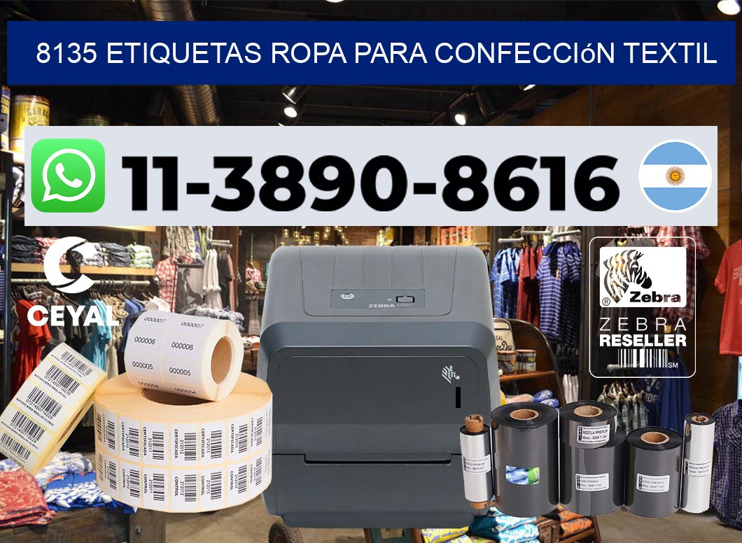 8135 Etiquetas ropa para confección textil