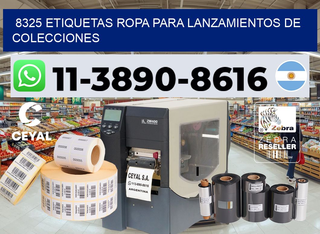 8325 Etiquetas ropa para lanzamientos de colecciones