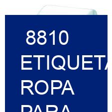 8810 Etiquetas ropa para producción textil