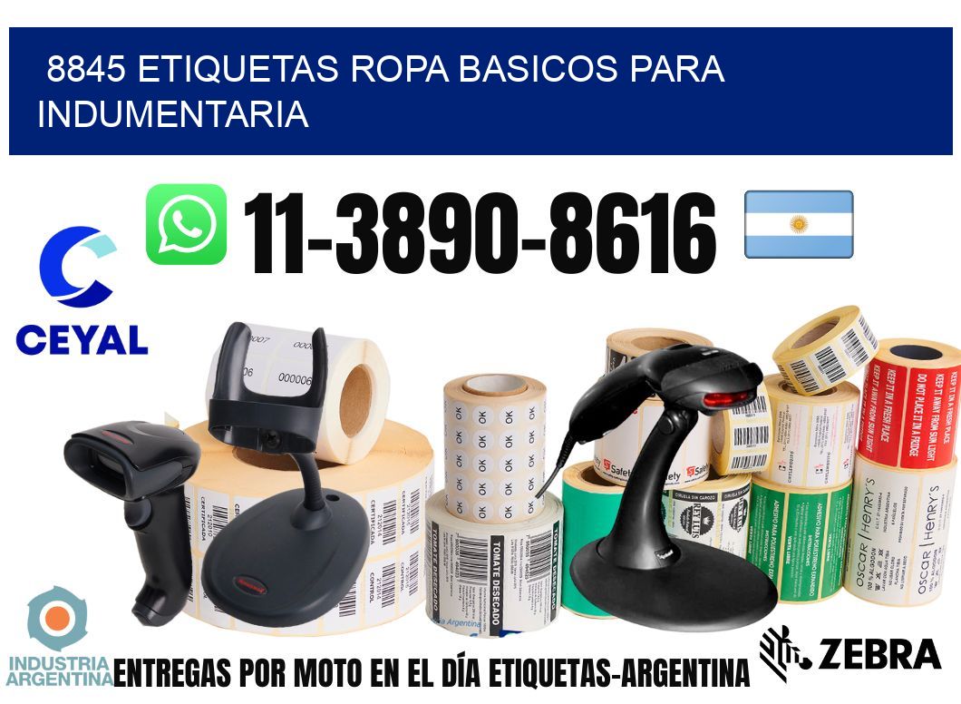 8845 Etiquetas ropa basicos para indumentaria
