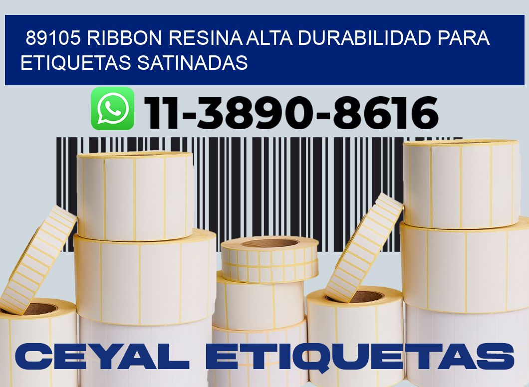 89105 ribbon resina alta durabilidad para etiquetas satinadas