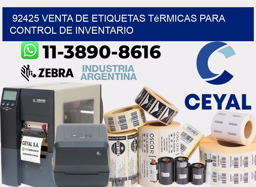 92425 venta de etiquetas térmicas para control de inventario