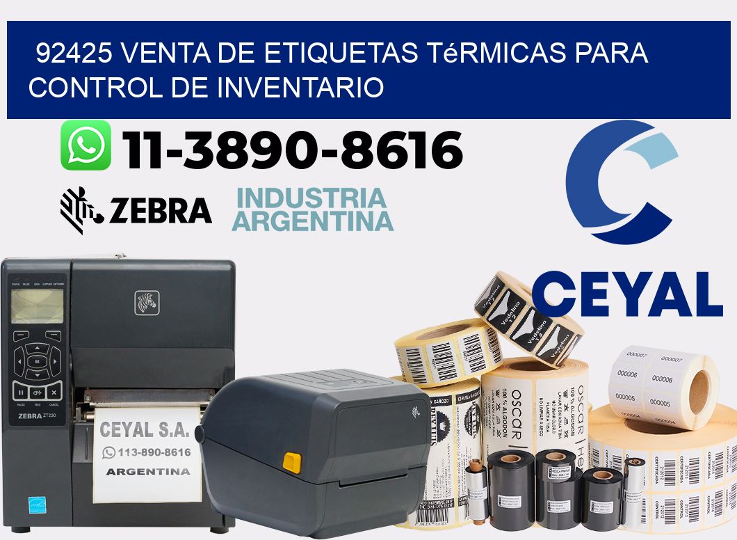 92425 venta de etiquetas térmicas para control de inventario