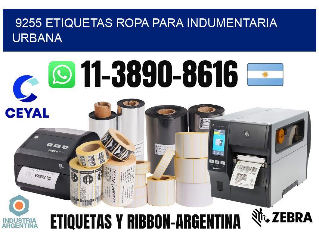 9255 Etiquetas ropa para indumentaria urbana
