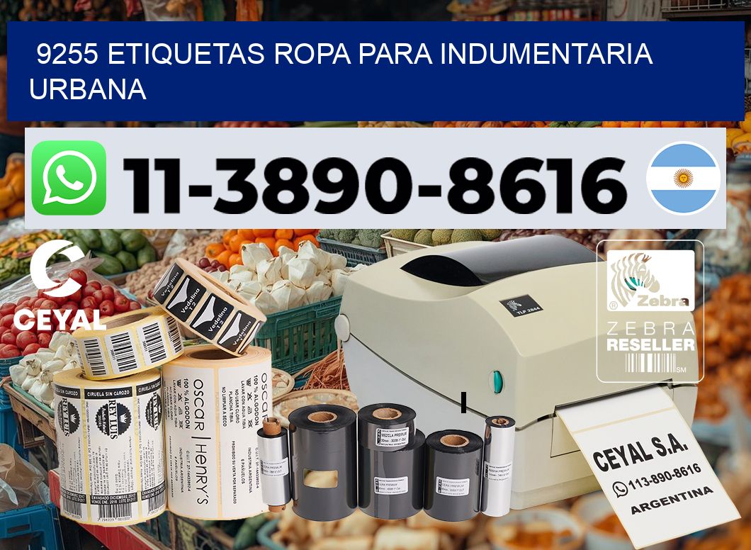 9255 Etiquetas ropa para indumentaria urbana
