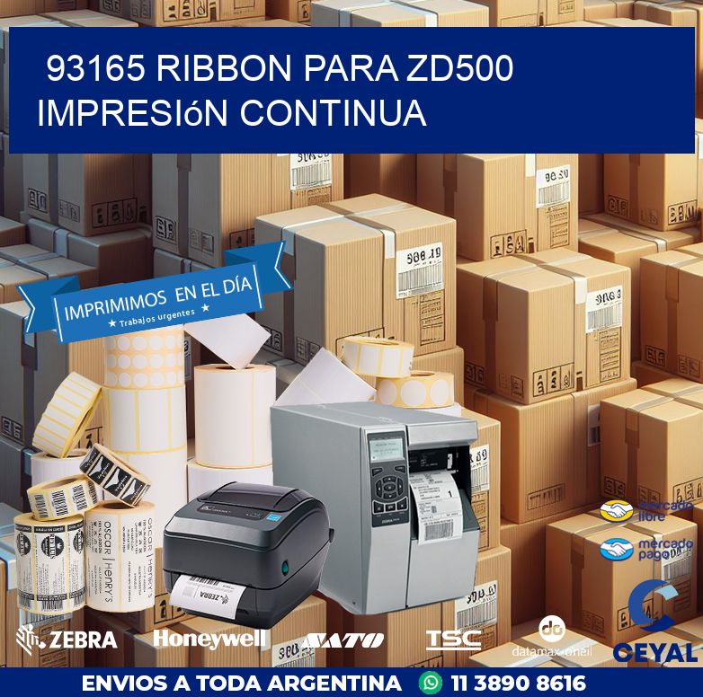 93165 ribbon para zd500 impresión continua
