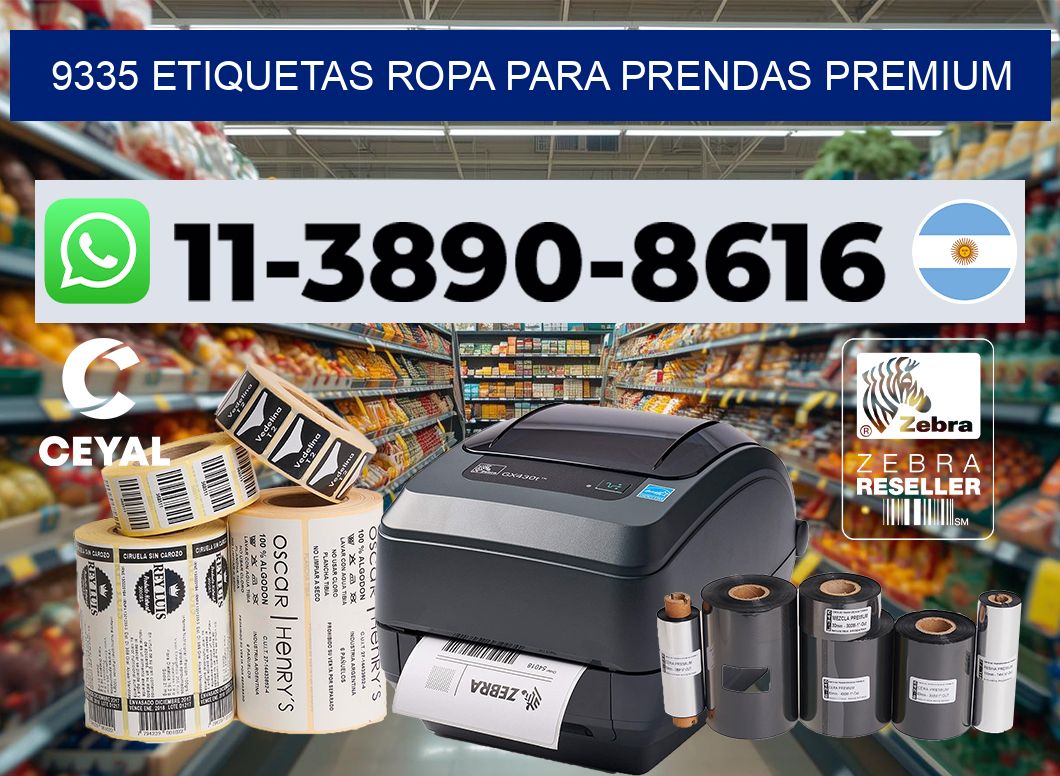 9335 Etiquetas ropa para prendas premium