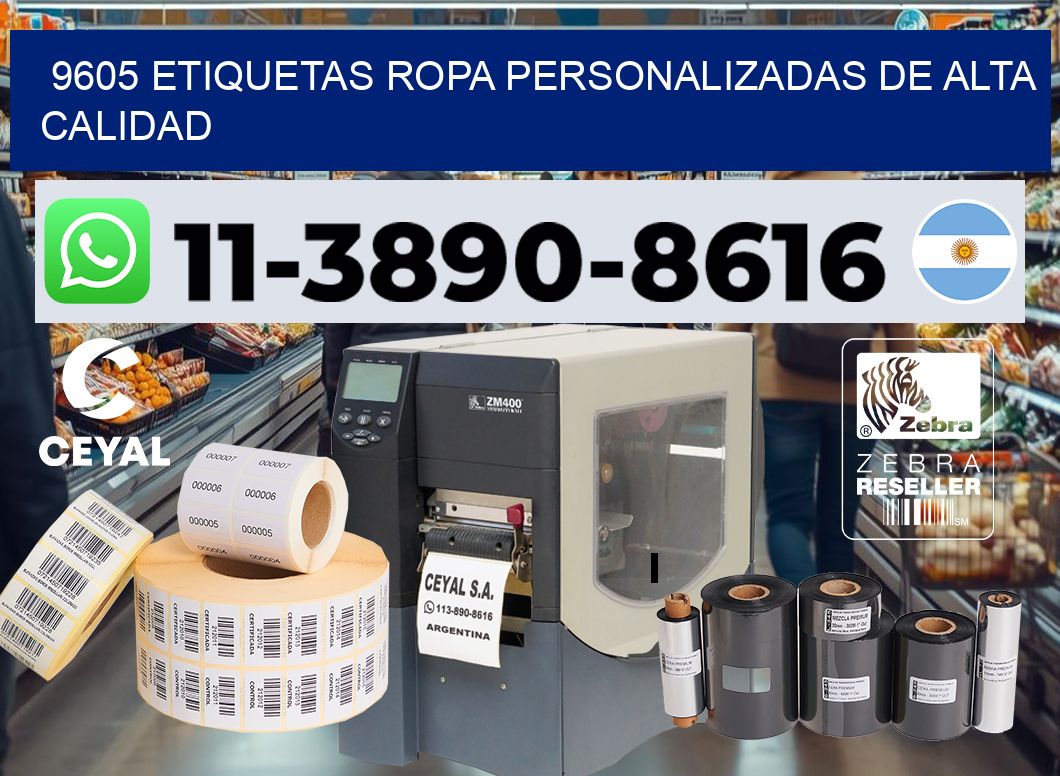 9605 Etiquetas ropa personalizadas de alta calidad