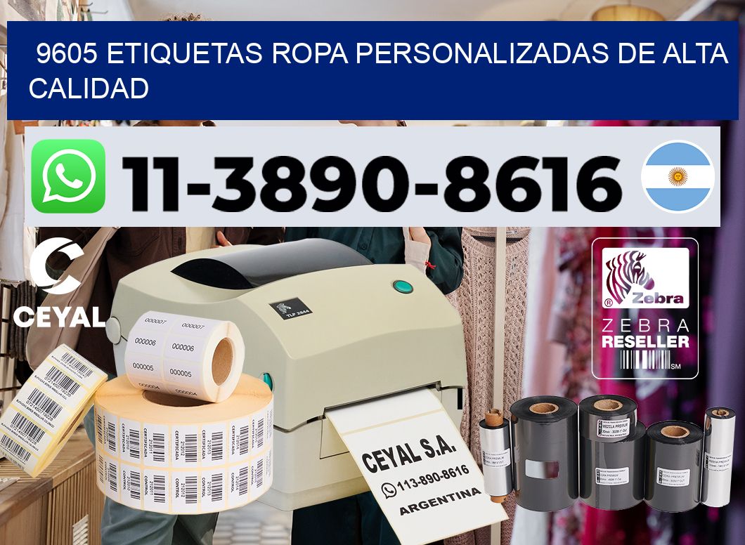 9605 Etiquetas ropa personalizadas de alta calidad