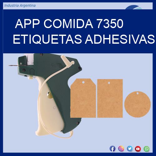 App comida 7350 etiquetas adhesivas