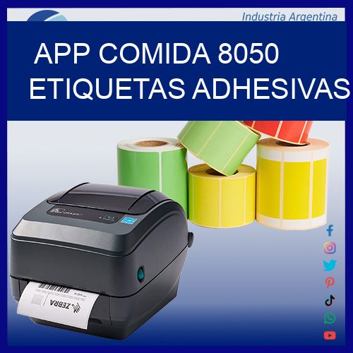 App comida 8050 etiquetas adhesivas